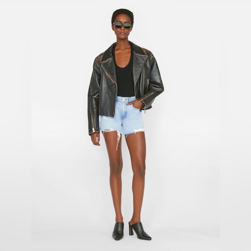 Frame Le Brigette Light Blue (Legacy Baines) Distressed Jean Shorts Size 26 3.5"